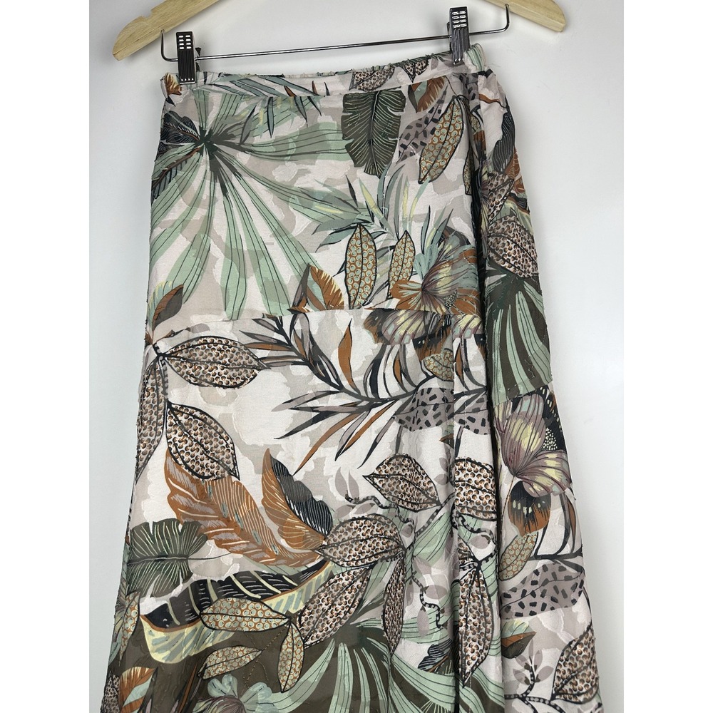 Super Natural x Secret Mission Jungle Safari Open Leg Slit Maxi Skirt Size Small - Picture 3 of 14